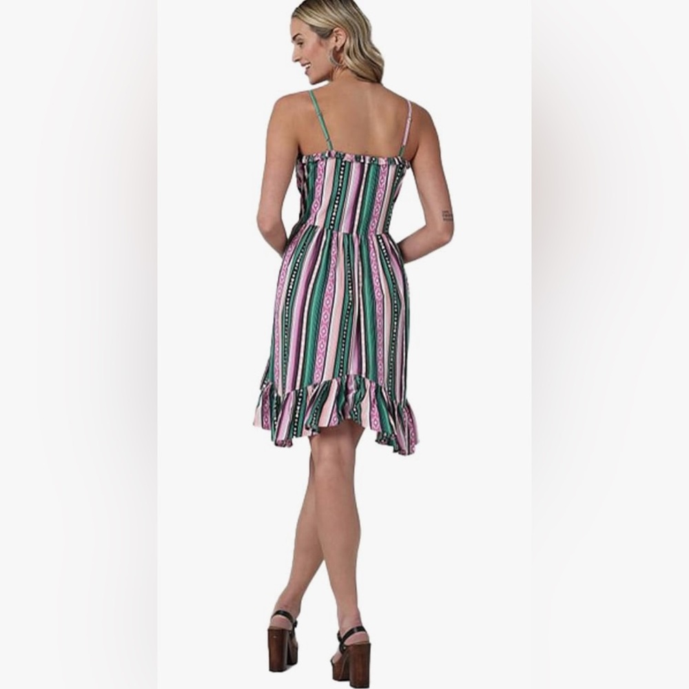 Wrangler Retro® Ladies' Ruffle Hem Strappy Dress small A522 - Picture 2 of 5